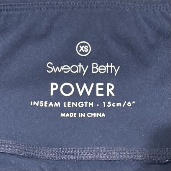 Sweaty Betty 6 Inch Power Bike Shorts Size XS Navy Blue - Picture 11 of 12